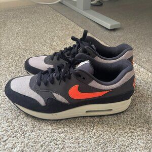 Rare Nike Air Max 1 Oil Grey Wild Mango Mens Sz. 12.5